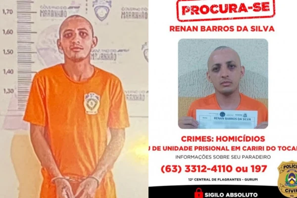 ‘Serial killer’ segue foragido após mais de 60 horas de fuga no TO.