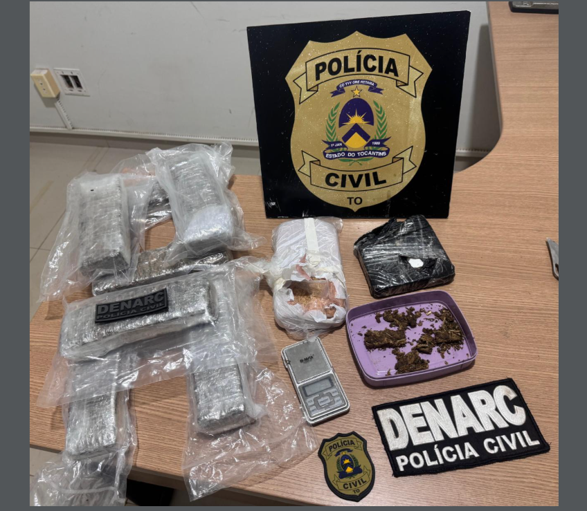 Polícia Civil prende professor universitário e apreende quase 10 kg de drogas em Araguaína