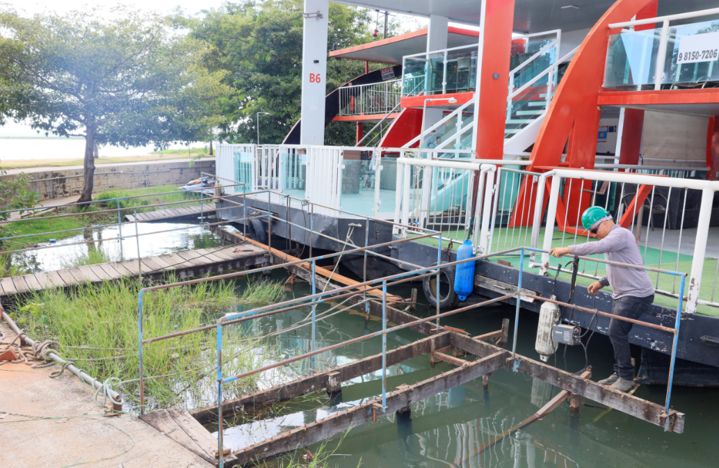 Prefeitura de Palmas reforma píer da Praia da Graciosa para reforçar segurança de usuários