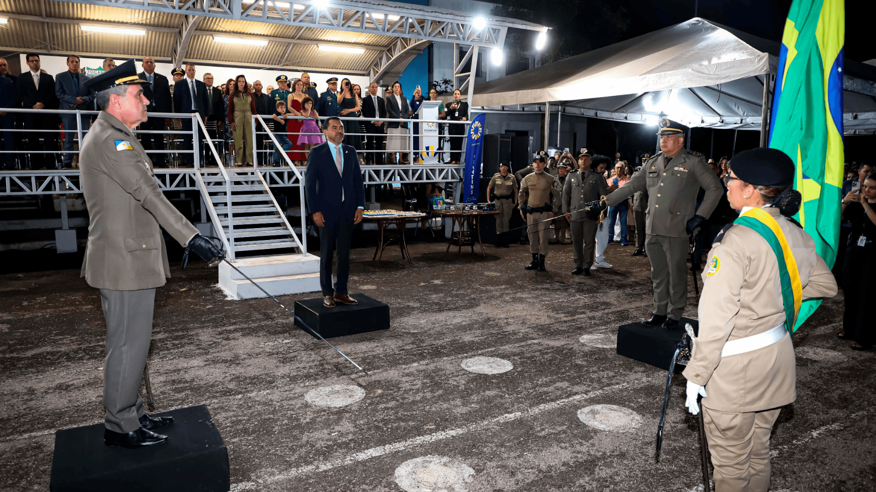 Governador do Tocantins Wanderlei Barbosa participa da passagem de comando da Polícia Militar e destaca redução de 37% da criminalidade no estado
