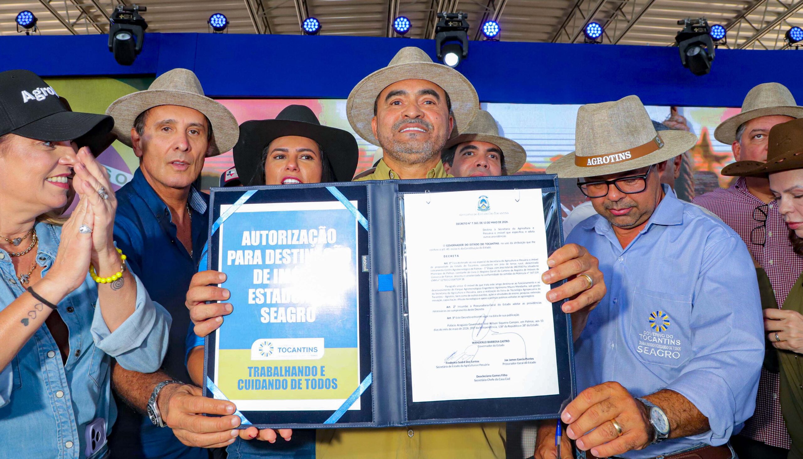 Governador Wanderlei Barbosa abre Agrotins 2026 com anúncio de medidas para impulsionar o setor produtivo e entrega de títulos definitivos