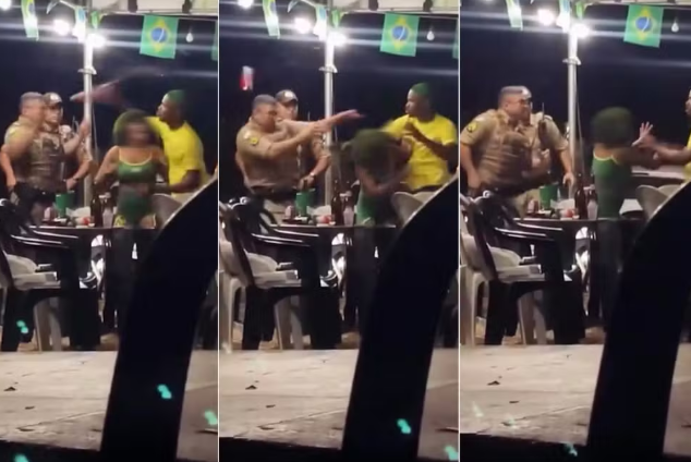 Homem que atingiu policial com lata de cerveja continua foragido