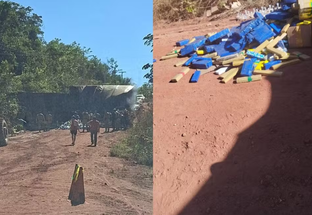 Screenshot 2026-07-08 14.27.20 Carreta tomba e polícia encontra 1,3 tonelada de droga no Tocantins