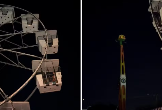 Apagão deixa visitantes parados em roda-gigante de parque em Palmas