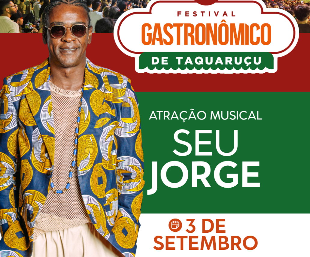 Seu Jorge abre a programação do 20º Festival Gastronômico de Taquaruçu