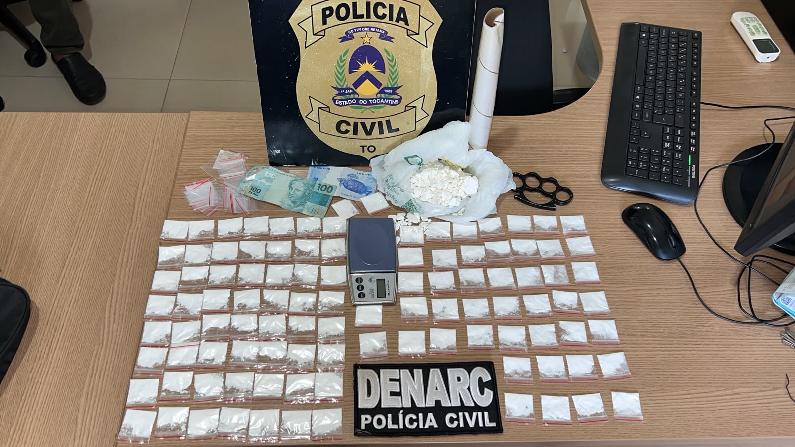 Polícia Civil prende homem por tráfico e apreende dezenas de porções de drogas em Araguaína 